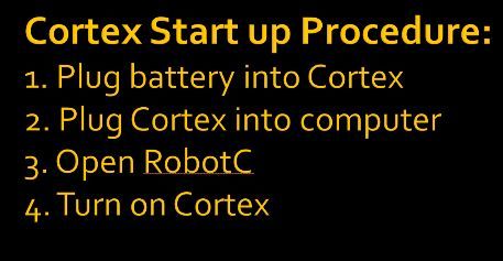 WHAT'S THE PROPER START UP PROCEDURE TO GET MY CORTEX TO CONNECT?
