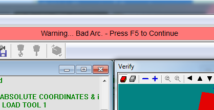 CNCMOTION: BAD ARC ERROR