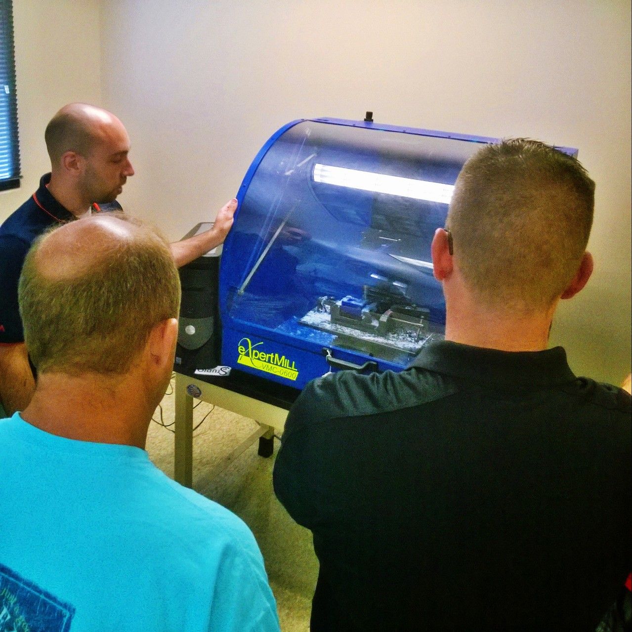 Machining a Logo on a Container