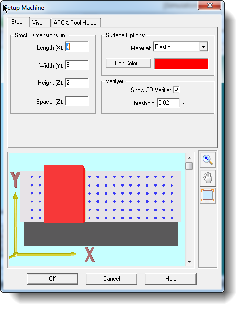 THE STOCK IN CNCMOTION IS THE WRONG SIZE! HOW DO I CHANGE IT?