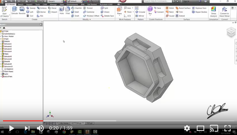 How do I Assemble The Container In Inventor?