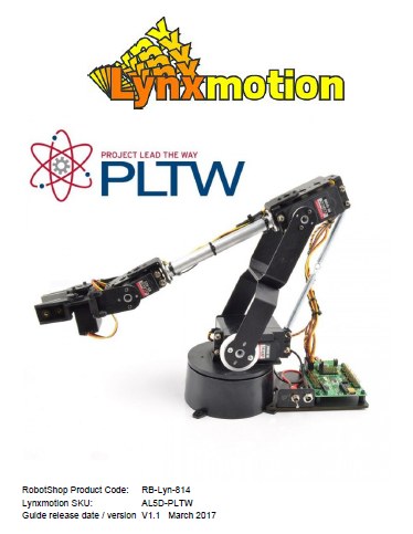 NEW! Lynxmotion AL5D PLTW Guide